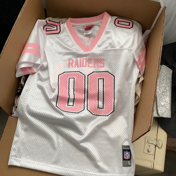 Youth Large Pink Raiders Jersey 
